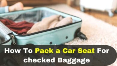 how to pack a car seat for checked baggage
